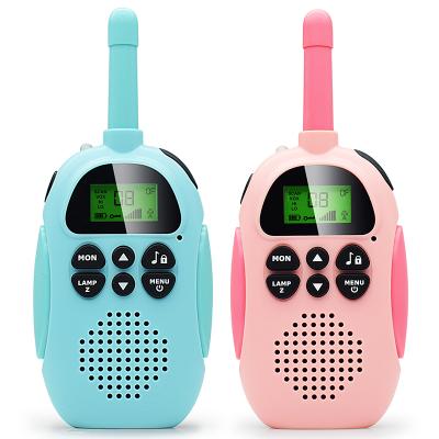 China Hot Sale Handheld Mini Two Way Gift 3-5KM 22 Channel Walkie Talkie For Kids With Flash Light for sale