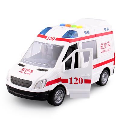 China Light music early education children play ambulance can open the door sound and light toy car for sale