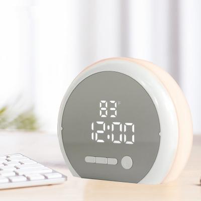 China Hot Selling LUMINOVA Atmosphere Bedside Lamp Wake Up Sunrise Simulation Led Screen Light Alarm Clock for sale