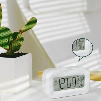 China Class 2022 Calendar Temperature Mini Alarm Clock Fashionable Promotional Display for sale