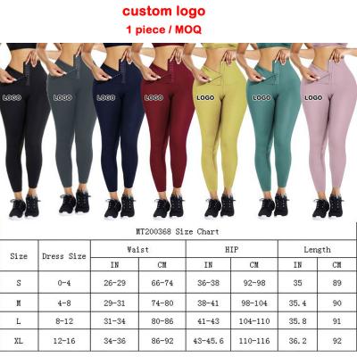 China 2022 Custom LOGO Hooks Waist Trainer Leggings High Waist Yoga Pants Wholesale Gym Gaiters Corset Yoga Pants Breathable Antibacterial for sale