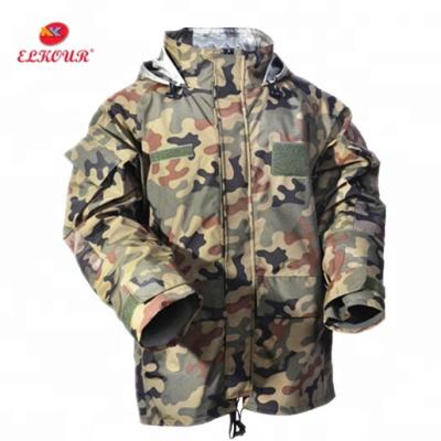 China Sustainable Military Waterproof Army Raining Jacket Woodland Camouflage for sale