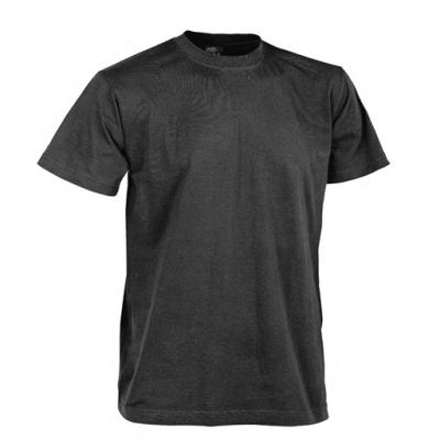 China TC Anti-Shrink Fabric Cotton CVC T-shirt Military Mens T-shirt 100% Short Sleeve Black Color for sale