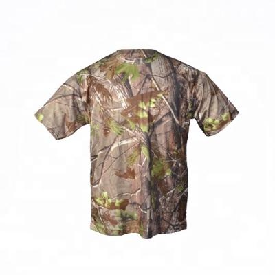 China Realtree Camouflage Round Neck T-shirt Anti-Shrink Fishing Camouflage Breathable Camouflage Military Men's T-Shirt for sale