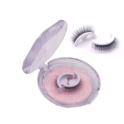 China Reusable Private Label No Stick No Eyeliner Reusable Self Adhesive Eyelash Full Strip Natural Look Eyelash for sale