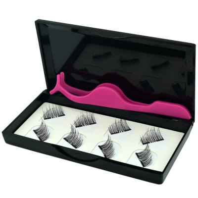 China Double Magnets 3D False Half Eyelashes 3D Magnetic Lashes With Applicator for sale