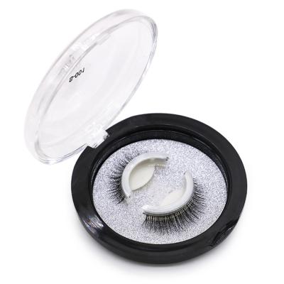 China No Mess Wholesale Private Label Reusable Self Adhesive False Lashes Lashes With Silicone Strips for sale