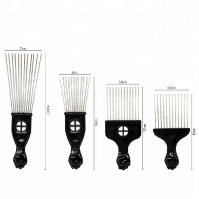 China Barber Metal Hair Styling Afro Pick Durable And Heat Resistant Hair Comb Buy Pik for sale