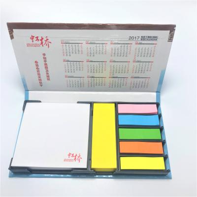 China Customized Self Adhesive Yes Combine Printing Calendar With Sticky Notepad Set for sale