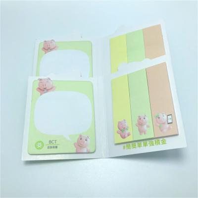 China Die Cut Self Adhesive Special Shape Sticky Notes Customized Shape Memo Pad Style With Soft Cover for sale