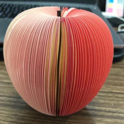 China 3D Loose Leaf Apple Shape Notepad Fruit Shaped Sticky Notepad for sale