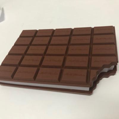 China Chocolate Shape Silicon Cover Food Cute Creative Cake Notes Self Adhesive Customized Sticky Notepad for sale