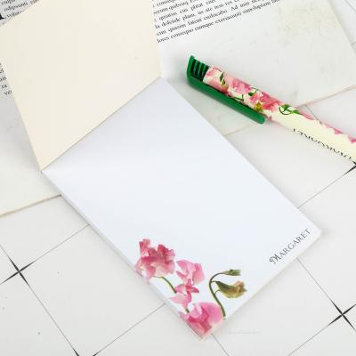 China Custom logo self adhesive branded printing to do list a5 a6 writing notepad with cover for sale