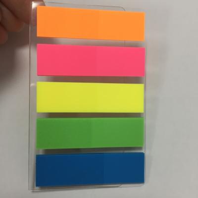 China Transparent Arrow PET Self Adhesive Sticky Notes Colorful Half Customized TO PET Print Full Colors Index Label Dividers for sale