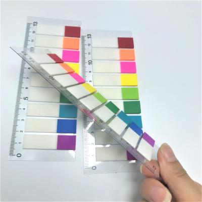 China Transparent PET Self Adhesive Customized Sticky Notes With Ruler For School Supplies for sale