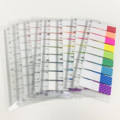 China 9 Colors Self Adhesive Plastic Marker PET Plastic Sticky Note, Colorful PET Page Marker for sale