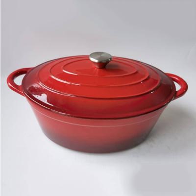 China Sustainable Porcelain Cast Iron Round Casserole / Cast Iron Casserole for sale