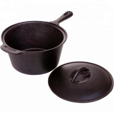 China Sustainable High Quality Cast Iron Sauce Pan /milk Die Casting Pot With Lid for sale