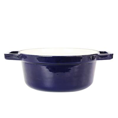 China Viable Colored Enamel Cast Iron Dutch Oven Saucepan for sale