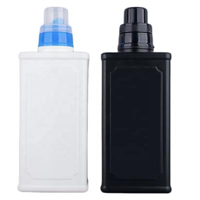 China White Plastic Household Products 1000ml Black Laundry Deterge Bottle With Cap for sale