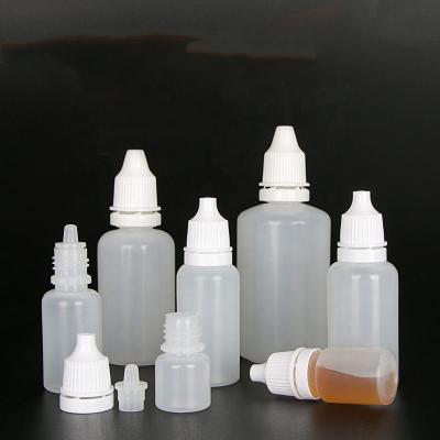 China Eco-friendly 3ml 5ml 10ml 50ml white transparent separate liquid bottles plastic bottle droppers for sale