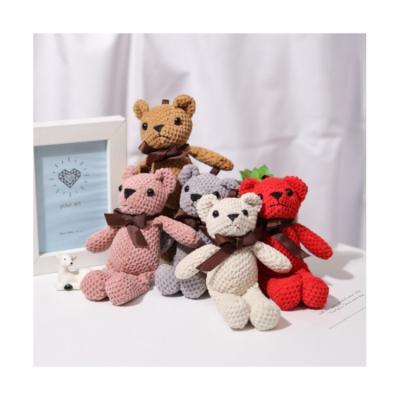 China Bags factory wholesale 16cm doll plush toy birthday wedding party gift teddy bear pendant for sale