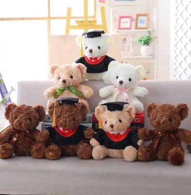 China Classic Cute Fun Graduation Bear Plush Toys Sit Soft Stuffed Kawaii Gift Children Stuffed Toys Nurse Doll for sale