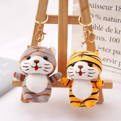 China Wholesale Custom New Year Kids Gift 3d Doll Animal Stuffed Plush Toy The Tigers Keychain Cute for sale