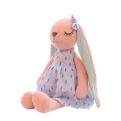 China New long ears rabbit fashion plush toy cute texture comfortable sleeping doll girl birthday gift for sale