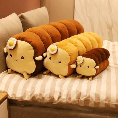 China Wholesale Simple Funny Kawaii Food Long Plush Stuffed Throw Cushion Bread Shape Bread Pillow 25cm Body Pillow for sale