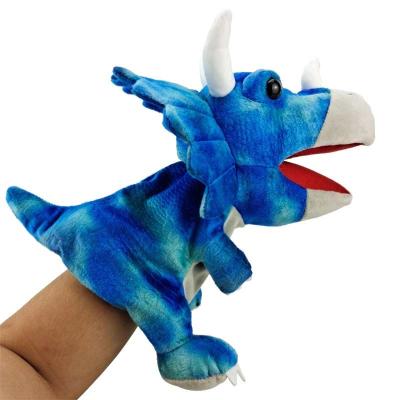 China Children Play Stuffed Dinosaur Toy Dinosaur Tyrannosaurus Open Mouse Plush Animal Hand Puppet For Education for sale