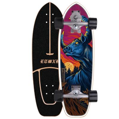 China Hot Selling Outdoor Activities Surf Complete 7 Layers Full Maple Skateboard OEM Customized Land Surfing Skateboard With Free A Variety Of Trucks for sale