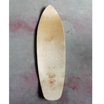 China Outdoor Extreme Sports Custom Old School Wooden Surfboard White 7ply Maple Skateboards Free Deck Surf Skate for sale