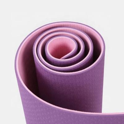 China Super Fitness Yoga Mat 6 Mm Pilates Anti Slip And Anti Slip Environmental Protection Fitness Yoga Mat Waterproof Custom Natural Rubber Large for sale