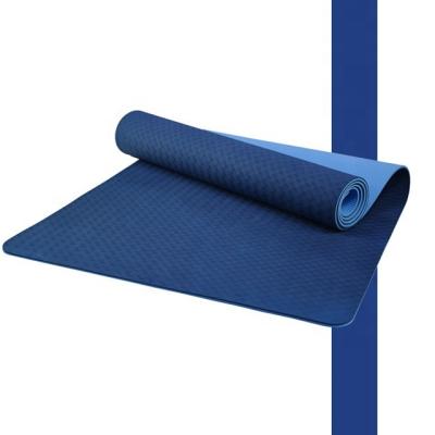 China 2021 Waterproof Anti-slip and Non-slip Textured Double Layer Tape Yoga Mat Eco-Friendly Fitness Pilates 6MM Non-Slip Eco Outdoor Yoga Mats for sale