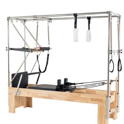 China Stretching exercises wholesale china made professional indoor fitness equipment yoga vibrato net celebrity reformer pilates machine cheap for sale