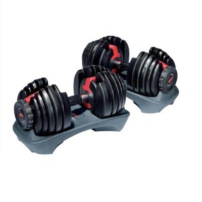 China Durable Factory Direct Sales 1pcs 1Carton High Quality Steel Plate Covered 24kg 52.5lb Dumbbell Nylon Plastic Adjustable Set for sale