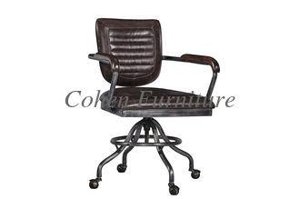 China Soft High Back Leather Executive Chair / Desk Chair , Leather Swivel Desk Chair for sale