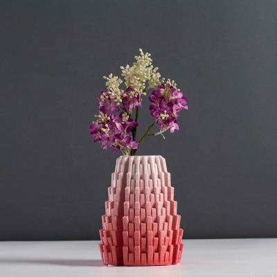 China Excellent 3d printer industrial ceramic minimalist 3d handmade ceramic pots glazed ceramic pots vase for sale