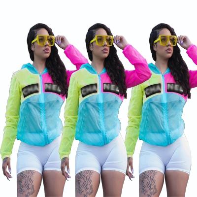 China New Arrival YD-BN7011 Colorful Gorgeous Summer Sun Protection Clothing Women Jacket Waterproof for sale