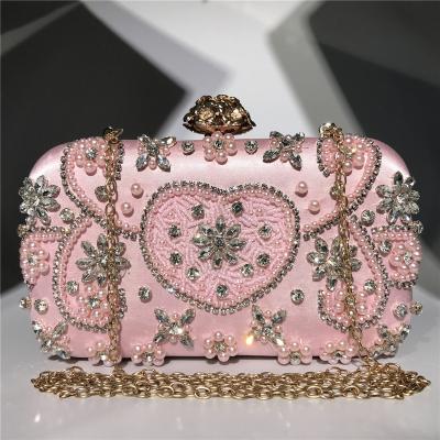 China Fashion Evening Clutch Bag Diamond Handmade Colorful Beaded Women Bag Clutch Bag Custom Handbags For Women Luxury for sale