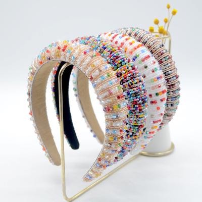 China Wholesale High Quality Anti-slip Circle Designer Crystal Hair Headbands For Women for sale