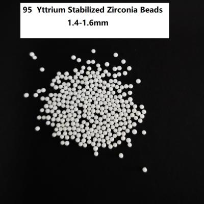 China A zircônia de 95 Yttria perla bolas de moedura Strengnth alto da zircônia de 1.4-1.6mm à venda