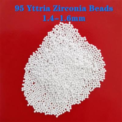 China 95 Yttria Ceramic Grinding Balls Media Stabilized Zirconia 1.2 - 1.4mm for sale