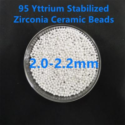 China 95 Yttria Ceramic Grinding Media 2.2mm Stabilized Zirconia For Paint for sale