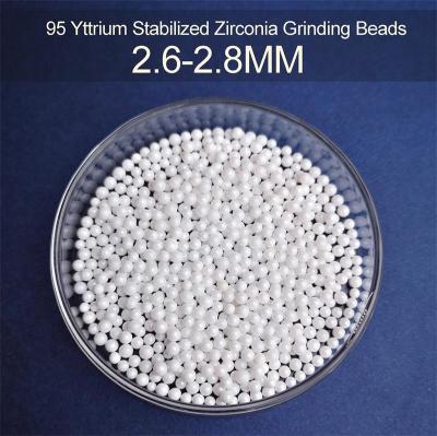 China Density 6.0g/Cm3 Zirconia Grinding Media Yttrium Stabilized 2.6-2.8mm Sphere Shape for sale