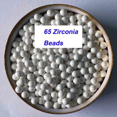 China Silicate Beads 65 Zirconia Grinding Media 1.2 - 1.4mm  1.4 - 1.6mm For Paint Coating for sale