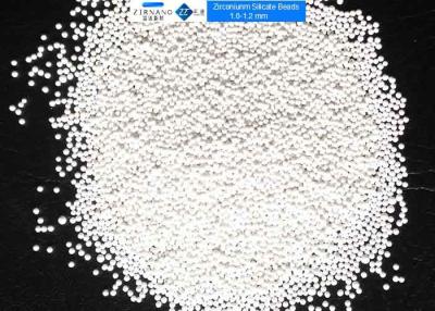 China 65% ZrO2 Ceramic Grinding Media Balls Zirconium Silicate Beads 1.0 - 1.2 Mm For Pesticide for sale