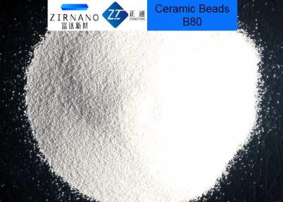 China High Durability White Blasting Abrasive Material , Ceramic Bead Blasting Media Light Metal Finish for sale