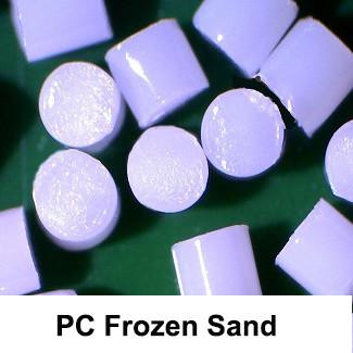 China Kälteerzeugender entblitzender Polycarbonat PC gefrorener Sand für Elektronik u. das druckgegossene Entgraten zu verkaufen